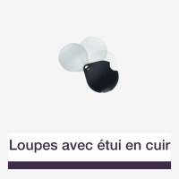 Loupes de poche avec étui en cuir